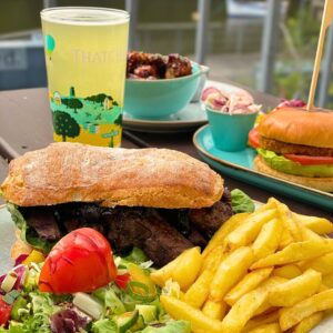 steak ciabatta - veggie burger - hot wings